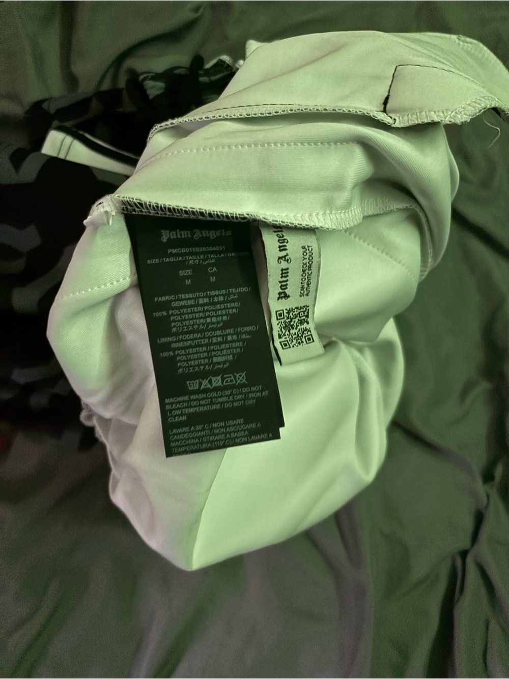 Palm Angels Black and Grey All-Over Logo Shorts never wear - Picture 2 of 4